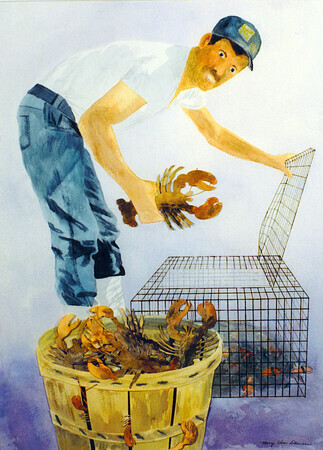 culling lobsters at 5 a.m. -  Bob Bourguignon - Mattituck